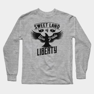 Whiskey, Guns and Freedom - in patriotic red white and blue ! Long Sleeve T-Shirt